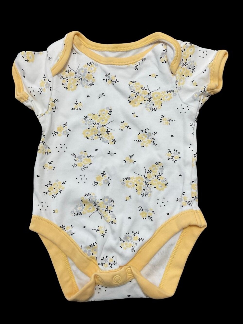 🌻10/$25 - Yellow/White Floral Print Onesie